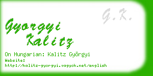 gyorgyi kalitz business card